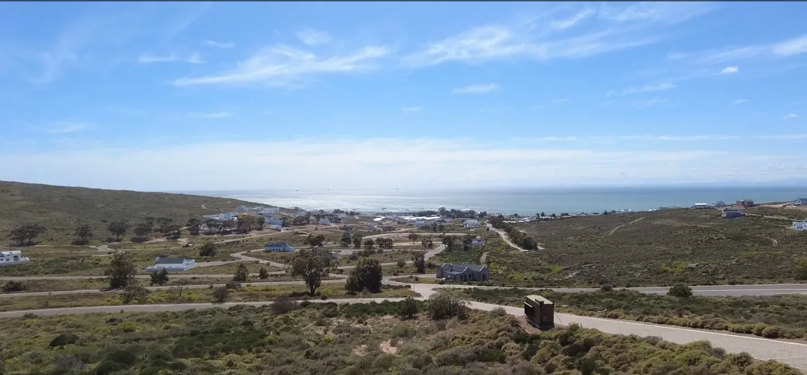 Aerial view of St Helena Bay coastline and Kapteinskloof