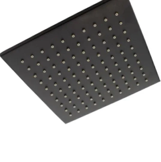 Square matte black shower head